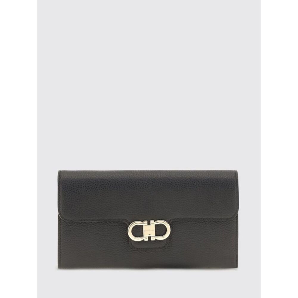 Ferragamo Women Ferragamo Gancini Calfskin Wallet On Chain With Chain Strap